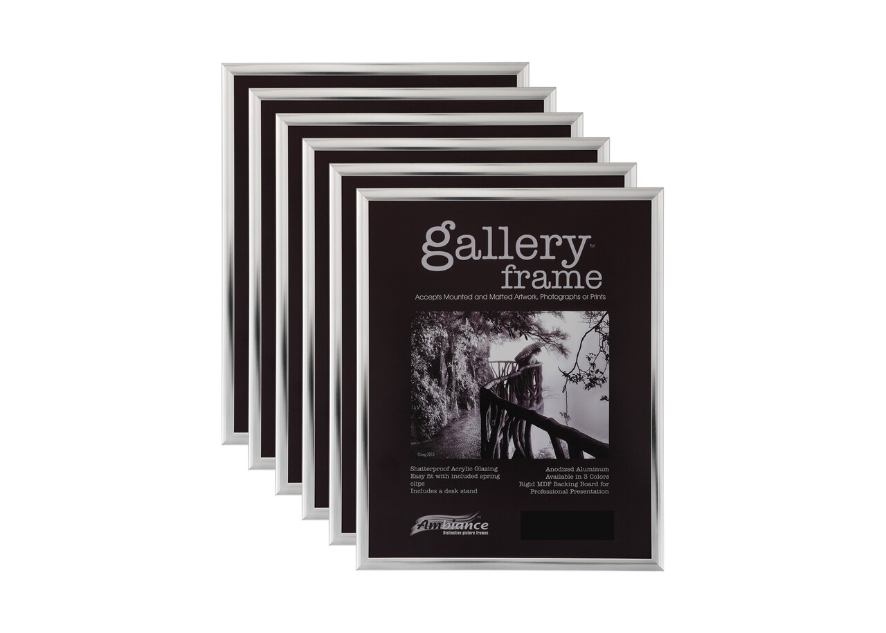 Ambiance Gallery Aluminum Frame Packs of 6 - Assorted Colors